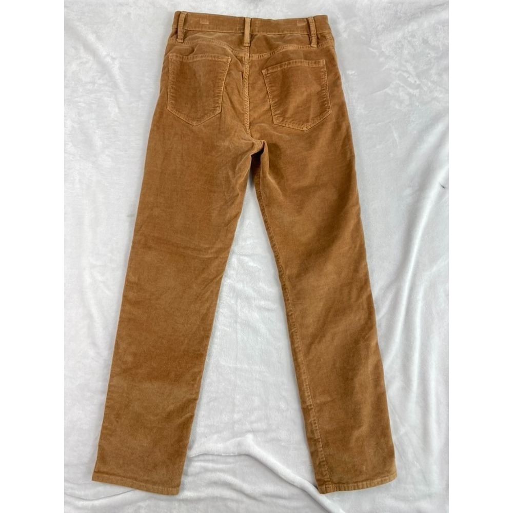 FRAME Corduroy Pants Sz 29 (actual 28x28) Camel Brown Le Sylvie Slender Straight - Picture 7 of 13